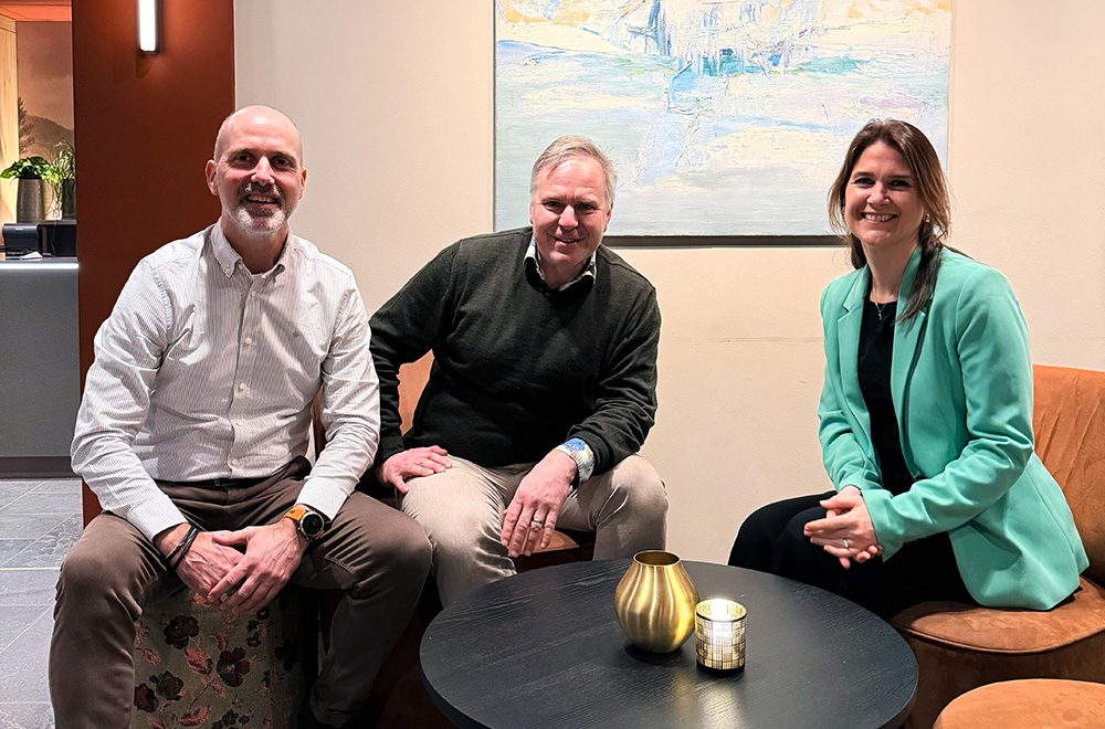 Ser fram til samarbeid: Ove Gjelsvik (Tidligfasekapital Vestland), Alfred Bjørlo (Drivkraft) og Torunn Totland Stangervåg (Connect Vest).